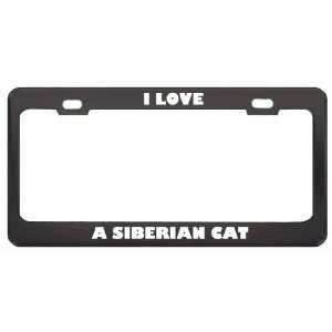  I Love A Siberian Cat Animals Pets Metal License Plate 