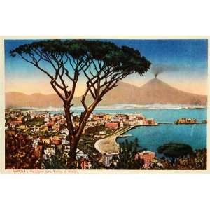 1934 Print Napoli Mount Vesuvius Tombe di Virgilio Landscape Naples 