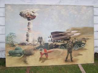Vietnam Cold War Era Military Mural Painting R. Korn 58  