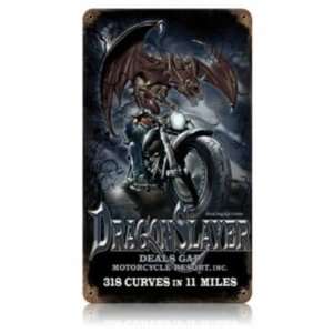  Dragon Slayer Vintage Metal Sign Motorcycle