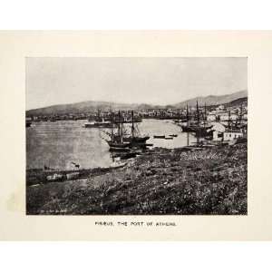  1902 Print Piraeus City Greece Coast Saronic Gulf Attica 