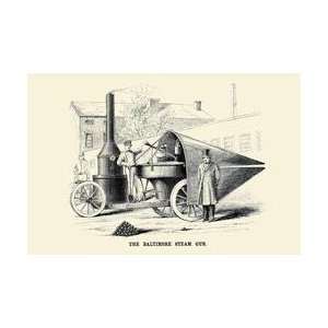  Baltimore Steam Gun 12x18 Giclee on canvas