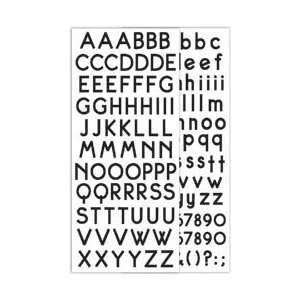   /Lower Case Black Tubby Print 174pc With Uv Coating; 2 Items/Order