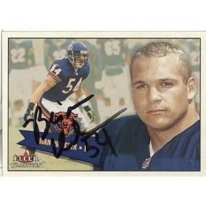  Brian Urlacher Autographed Picture   2001 Fleer Tradition 