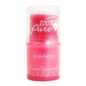  100% Pure Shimmery Strawberry Lip & Cheek Tint Beauty