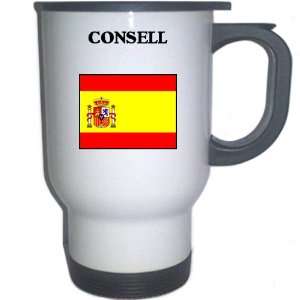  Spain (Espana)   CONSELL White Stainless Steel Mug 