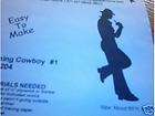 LEANING COWBOY SHADOW ART patternsrus items in Patternsrus Decal Diva 