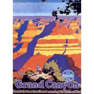GRAND CANYON SANTA FE RAILROAD NATIONAL PARK AMERICAN VINTAGE POSTER 