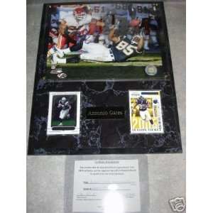  Antonio Gates Autographed San Diego Chargers Wall Plaque w 