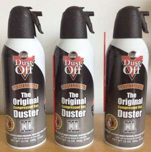 Pack 12 OZ Cans FALCON DUST OFF COMPRESSED GAS AIR DUSTER  