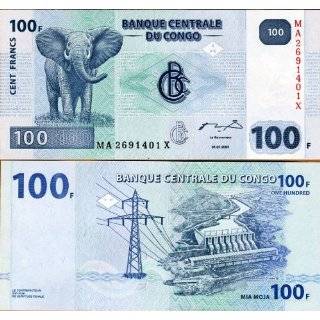 Congo 100 Francs Banknote with Elephant by Congo