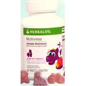 Herbalife MultiVites, Raspberry & Grape, (60 Tablets), Value Of Key 