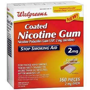   Coated Nicotine Gum 2 mg, Cinnamon, 160 ea 