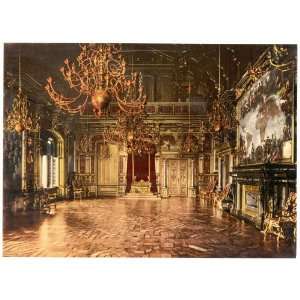 1890s photo Miramar, throne room, Istria, Austro Hungary. Photochrom 
