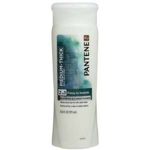 Pantene Thick Hair Frizzy to Smooth 2 in 1 Shampoo & Conditioner, 12.6 