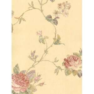 Vintage Rose Vines Wallpaper by Warner in Artistic Edges 