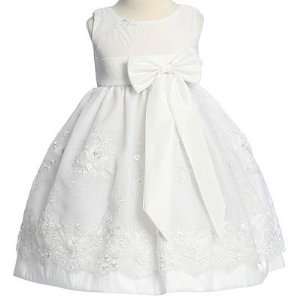   Toddler Little Girls WHITE Flower Girl Dress LITO 12M 7 lito Baby