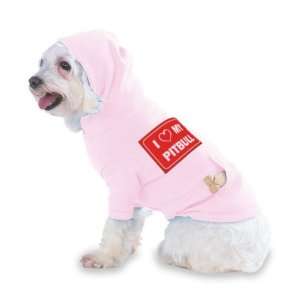 MY PITBULL Hooded (Hoody) T Shirt with pocket for your Dog or Cat Size 