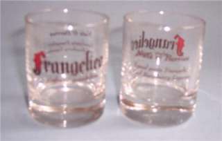 Liqueur Liquor 2 Shot Glasses Cordial Frangelico New  