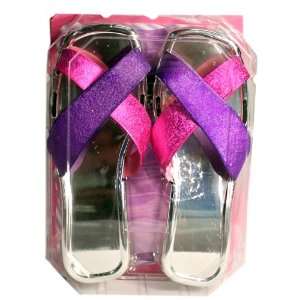  Sequin Splendor Dress Up Play Shoes Pink and Purple Straps 