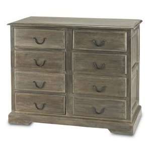 Currey and Company 3018 Cranbourne   Eight Drawer Chest, Swedish Gray 