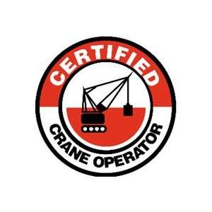  Labels CERTIFIED CRANE OPERATOR W/GRAPHIC 2 1/4 Adhesive 