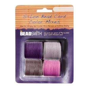  4 Spools Super lon #18 Cord Ideal for Stringing Beading 