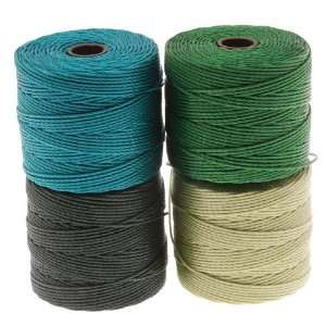  BeadSmith Super Lon Cord   Ever Green Mix   Four 77 Yard 