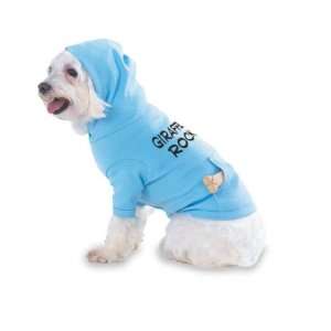 Giraffes Rock Hooded (Hoody) T Shirt with pocket for your Dog or Cat 