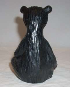 Black Bear w/Fish Bones Resin Figurine Figure  