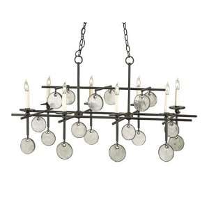 Currey & Company 9124 Sethos 8 Light Chandeliers in Old Iron Recycled 