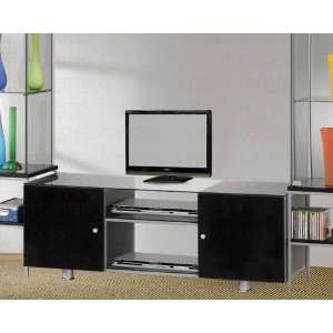  Plasma LCD TV Stand with Tempered Glass in Black Finish 