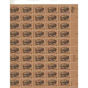 Wildlife Conservation Buffalo Sheet of 50 x 6 Cent US Postage Stamps 