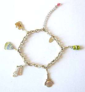  Bracelet W/ Spinner Birthday Courage Coconut & Marisol Charms  