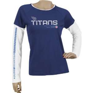 Reebok Tennessee Titans Womens Sideline Tacon Too Long Sleeve T Shirt 