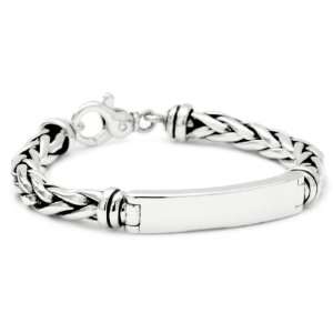  Zina Sterling Silver Mens Collection Woven Wheat ID 