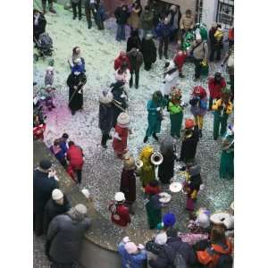  High Angle View of a Group of People in a Square, Fasnacht 
