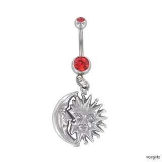 BELLY RING   RED   SCORPION DANGLE  