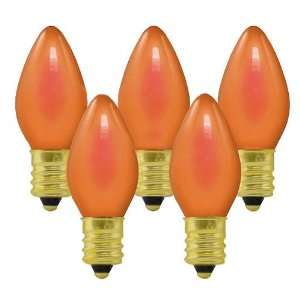 Club Pack of 25 C7 Ceramic Orange Replacement Christmas Light Bulbs 