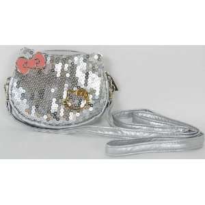  Hello Kitty Sparkle Shoulder Bag Coin Purse Silver Health 