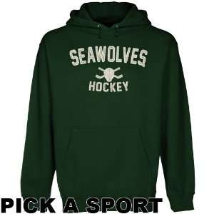  Alaska Seawolves Legacy Pullover Hoodie   Green Sports 