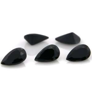   Pear cut 6*8mm 10pcs Black Cubic Zirconia Loose CZ Stone Lot Jewelry