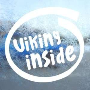  Viking Inside White Decal Car Laptop Window Vinyl White 