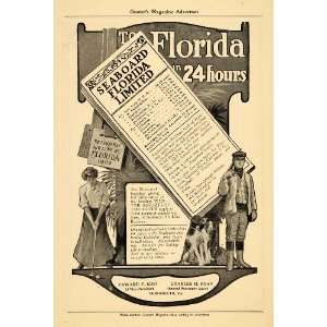  1905 Ad Seaboard Florida Limited Pullman Train Railroad 