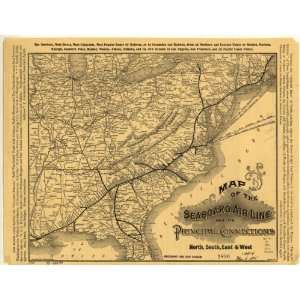  c1895 railroad Map of Seaboard Air Line