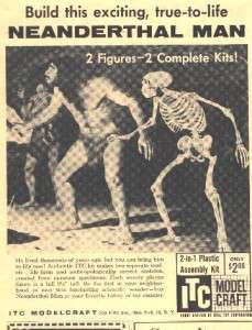 1959 ad lg itc model craft neanderthal man  