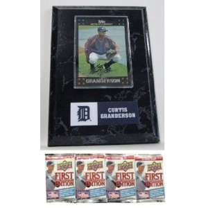   Curtis Granderson with Free 4 Packs of MLB Trading Cards Sports