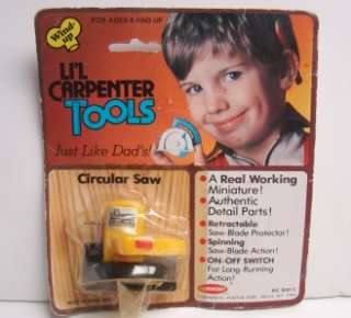 Vintage Wind up Lil Carpenter Tools Circular Saw RARE  