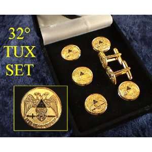 Scottish Rite 32nd Degree Masonic Button Cover Tux Set
