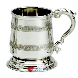   Pewter Tankard George 111 Two Celtic Bands 